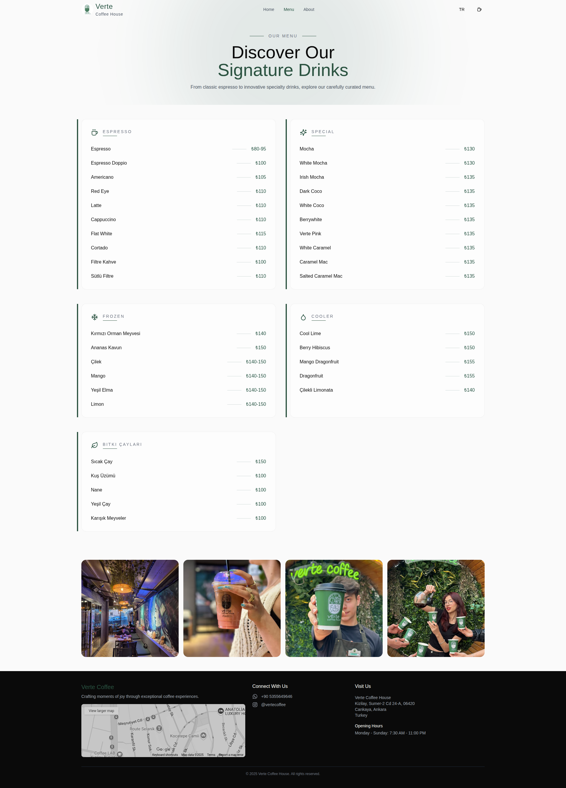 Cafe Landing Page - Screen 2